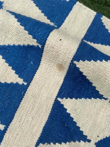 Photo of free Blue & Cream Geometric Rug (Barons Court W6) #2