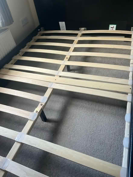 Photo of free Faux leather framed bed (Tudeley) #4