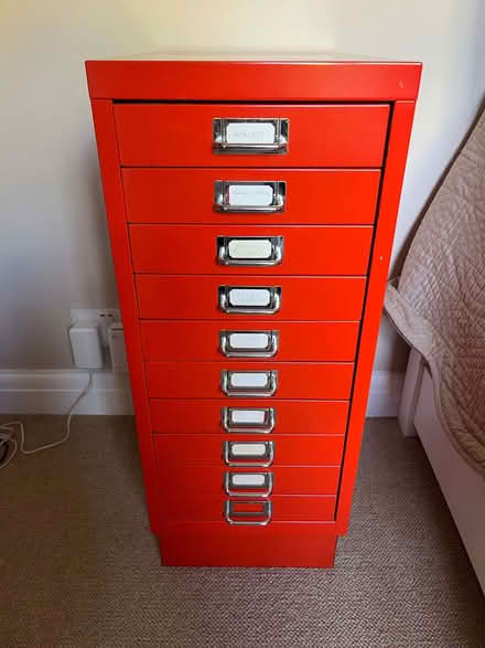 Photo of free 10 drawer red cabinet (Lemsford AL8) #1