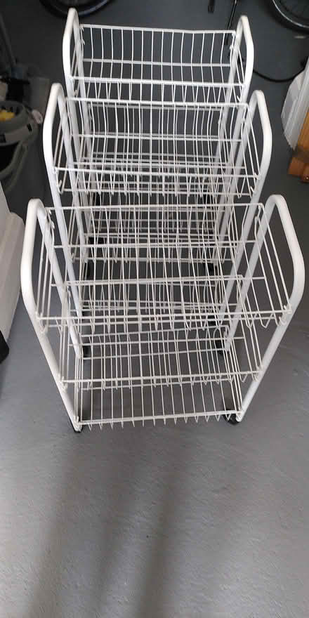 Photo of free White storage caddies with wheels. (Wavertree L15) #2