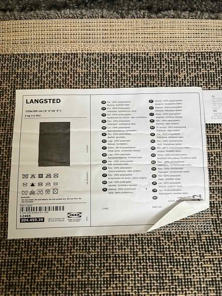 Photo of free Rug grey (Sheffield Park TN22) #2