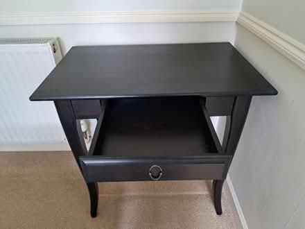 Photo of free Table with drawer brown/black (Kennington SE11) #2
