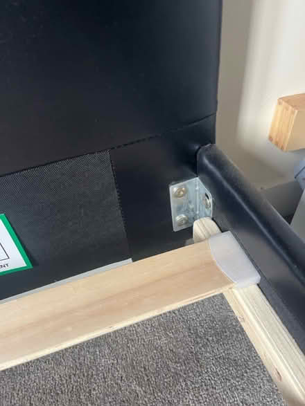 Photo of free Faux leather wooden bed frame (Tudeley) #4