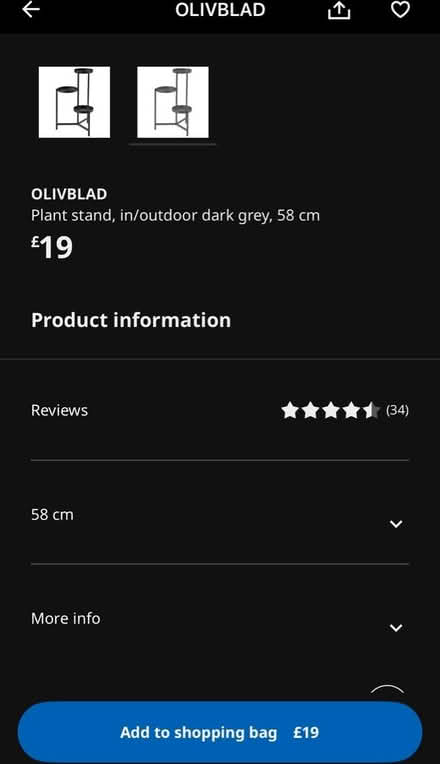 Photo of free Plant stand, 3 tier, IKEA, black (Kingswood KT20) #4