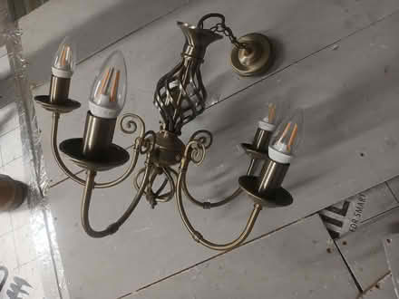 Photo of free Brass effect pendant light (Monks Orchard BR3) #2