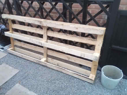 Photo of free LAST CALL - large wooden pallet (Malvern Link WR14) #1