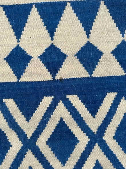 Photo of free Blue & Cream Geometric Rug (Barons Court W6) #3