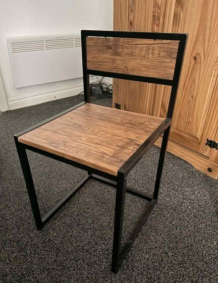 Photo of free Wood effect rectangle dining table + 2 chairs (Denton Burn) #2