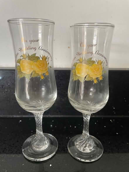Photo of free Golden Wedding Anniversary glasses (Timperley WA15) #1