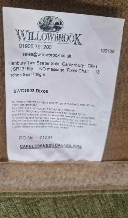 Photo of free 2 seater Sofa (BN27) #4