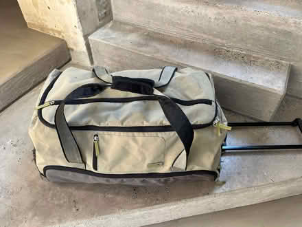 Photo of free 70l Holdall Wheelie Bag - Beige/Green (Fairfield Park) #1