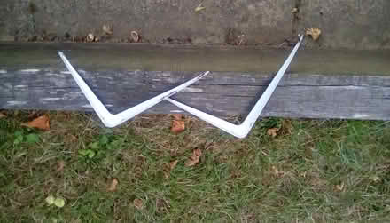 Photo of free 2 white shelf brackets (Lower Earley RG6) #1