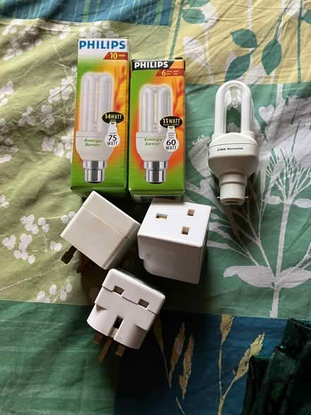 Photo of free light bulbs & triple plugs (Belsize Park NW3) #1