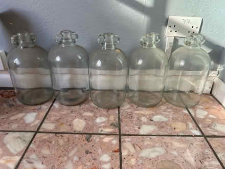 Photo of free 5 x 5ltr Glass Demijohn bottles (Stepney Green E1) #1