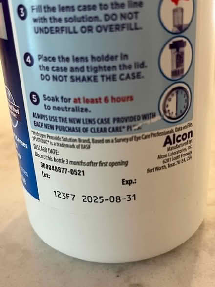 Photo of free Contact lens solution (South Novato near Hamilton) #2