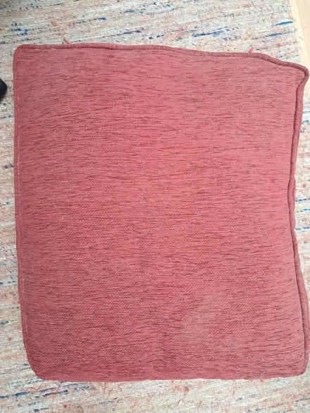 Photo of free 2x red sofa cushions (Weybridge KT13) #1