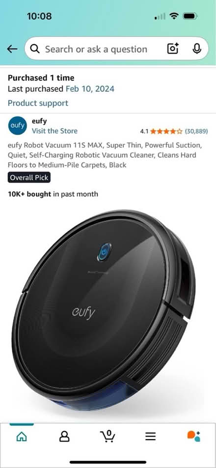Photo of free Eufy vacuum (West Dublin) #2