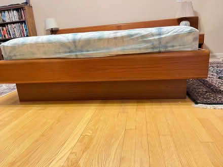 Photo of free Queen frame/mattress/nightstands (Oradell) #2