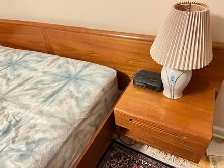 Photo of free Queen frame/mattress/nightstands (Oradell) #3