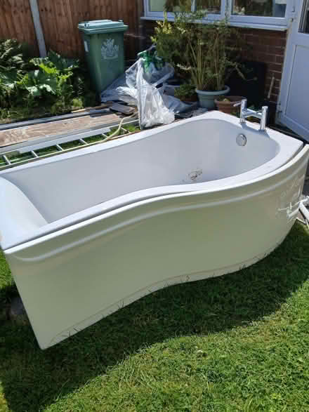 Photo of free Pea shaped bath and glass shower screen (Townend FY5) #1