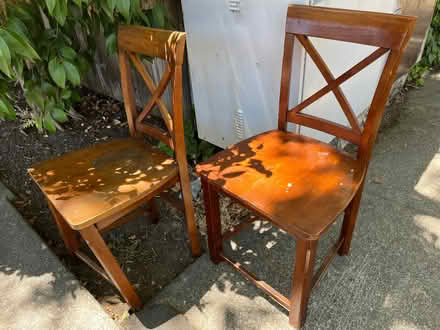 Photo of free Wooden chairs - 1 looks solid (27 Welch St San Rafael) #2