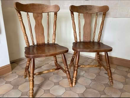 Photo of free 2 wooden kitchen chairs (Brownswood, MK7) #1
