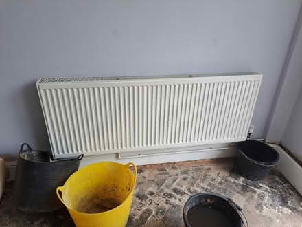 Photo of free Large white double radiator (Heswall) #1