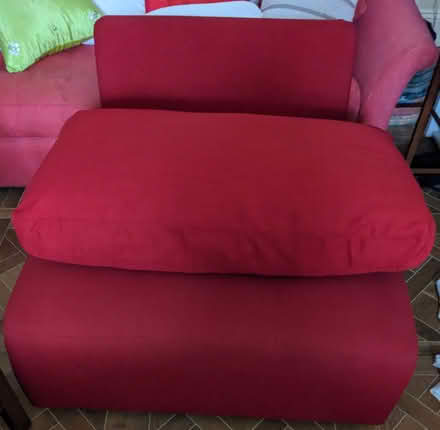 Photo of free John Lewis Red Single Armless Sofa (Holland Park W11) #2