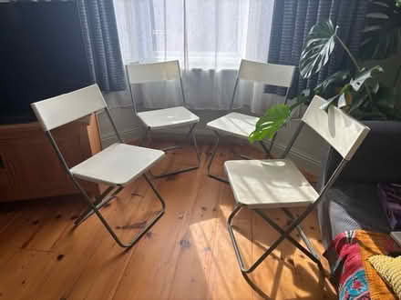 Photo of free White folding chairs (Bear flat) #1