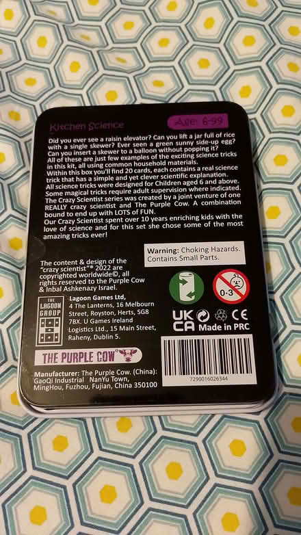Photo of free Kitchen Science cards (Weston) #2