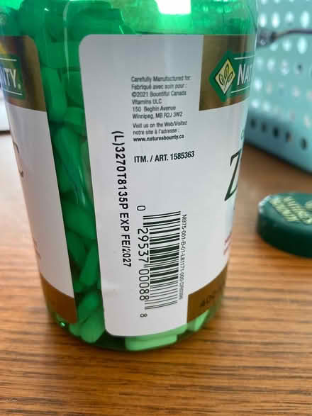Photo of free Unopened bottle of zinc pills (Near Square One) #3