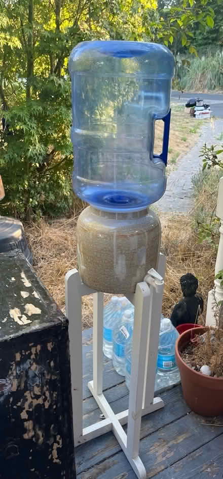 Photo of free Water crock, stand, and bottles (Sebastopol) #1