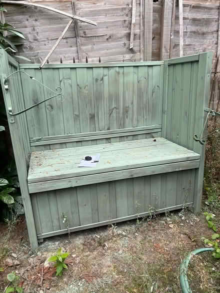 Photo of free Wooden garden bench with canopy and storage (Bidborough TN4) #1