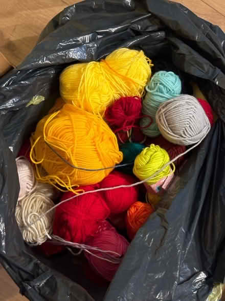 Photo of free Large bin bag of acrylic yarn (Mansfield NG18) #1