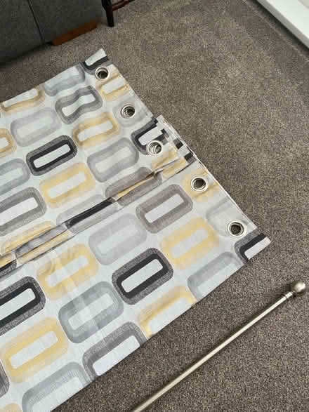Photo of free Full length curtains + silver pole (Prenton CH43) #1