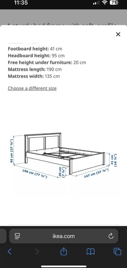 Photo of free IKEA double bed (PO13 Lee on solent) #1