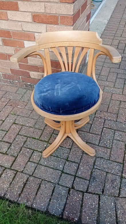 Photo of free Wooden swivel chair (L25) #1