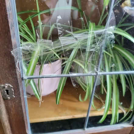 Photo of free Wood and glass cabinet with broken glass panel (Scotforth LA1) #2