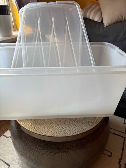 Photo of free 2 plastic storage bins (Rego Park) #1