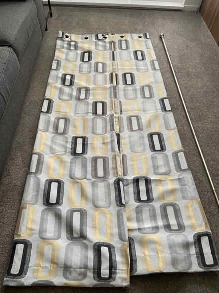 Photo of free Full length curtains + silver pole (Prenton CH43) #2