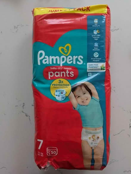 Photo of free Pampers pull-up nappies size 7 (Northfields W13) #1