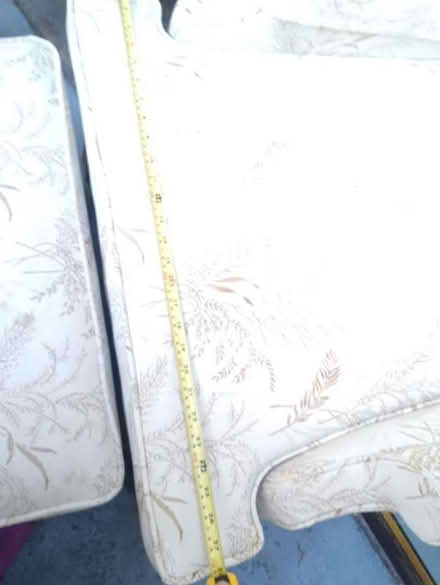 Photo of free Upholsterd chair & matching ottoman (Foothill Boulevard Cupertino) #4