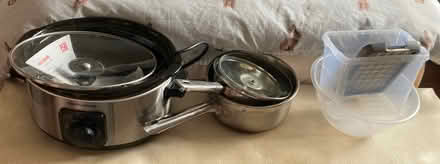 Photo of free Slow cooker & saucepans (Church Langley CM17) #1