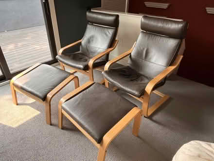 Photo of free Two Poäng chairs from Ikea (Porter Square, Cambridge) #1