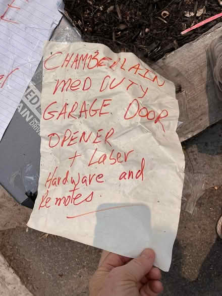 Photo of free ATC: working garage door opener (Huron and Wellington) #2