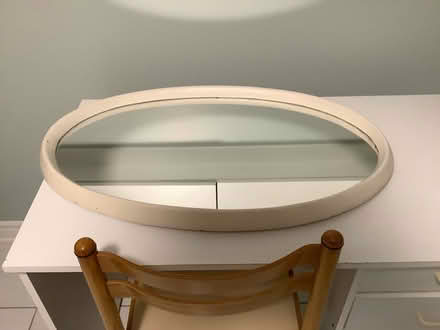 Photo of free Oval Mirror with white wood frame (Alta Vista area) #1