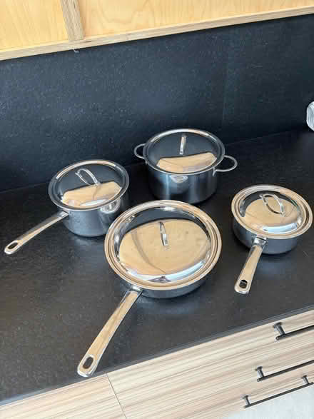 Photo of free 4 Spring Crystal Stainless steel saucepans (Chiswick W4) #1