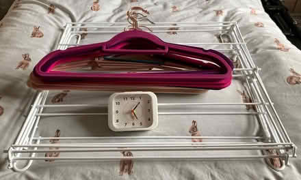 Photo of free Airer, hangers & clock (Church Langley CM17) #1