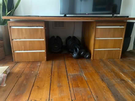 Photo of free Solid wooden desk with six drawers (Notting hill) #1