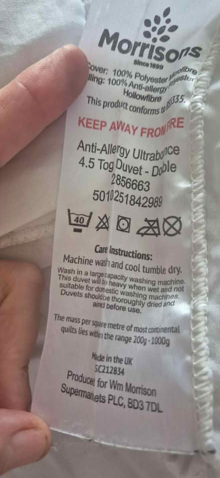 Photo of free Double duvet (Abbeydale Gloucester) #2